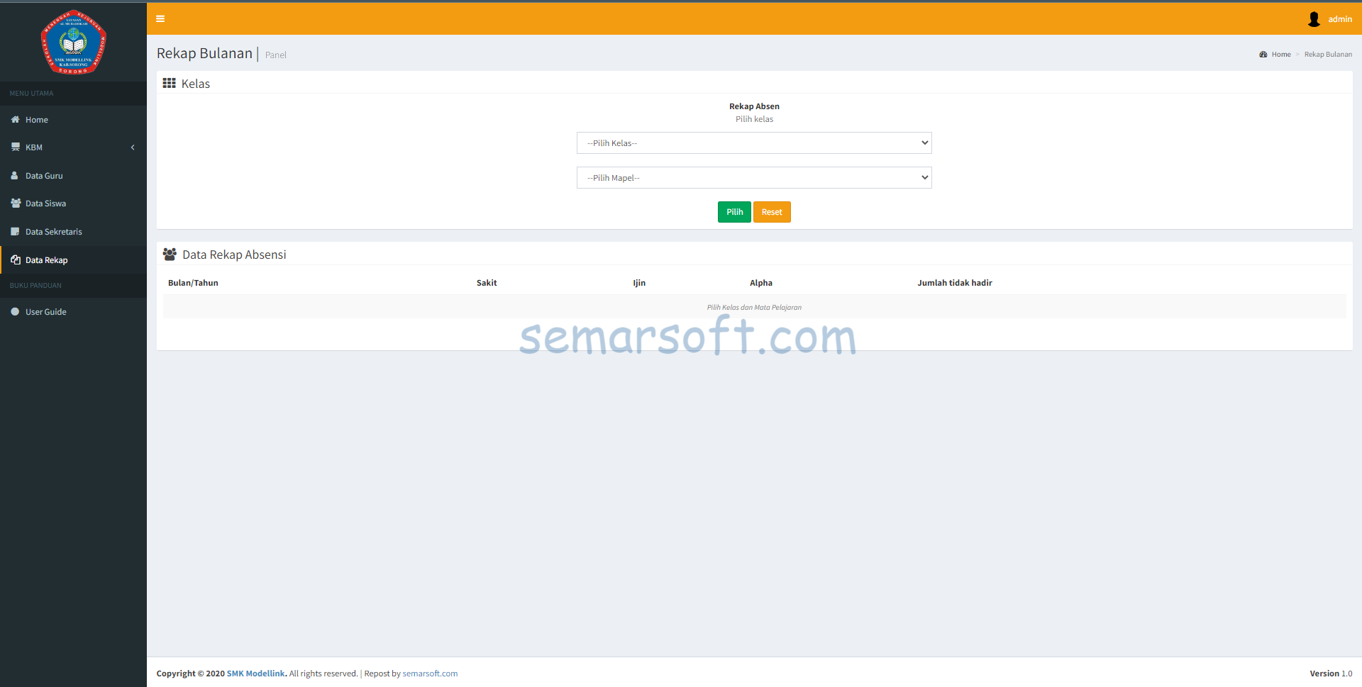  Download Aplikasi Absensi Siswa SMK Berbasis Web (Codeigniter)