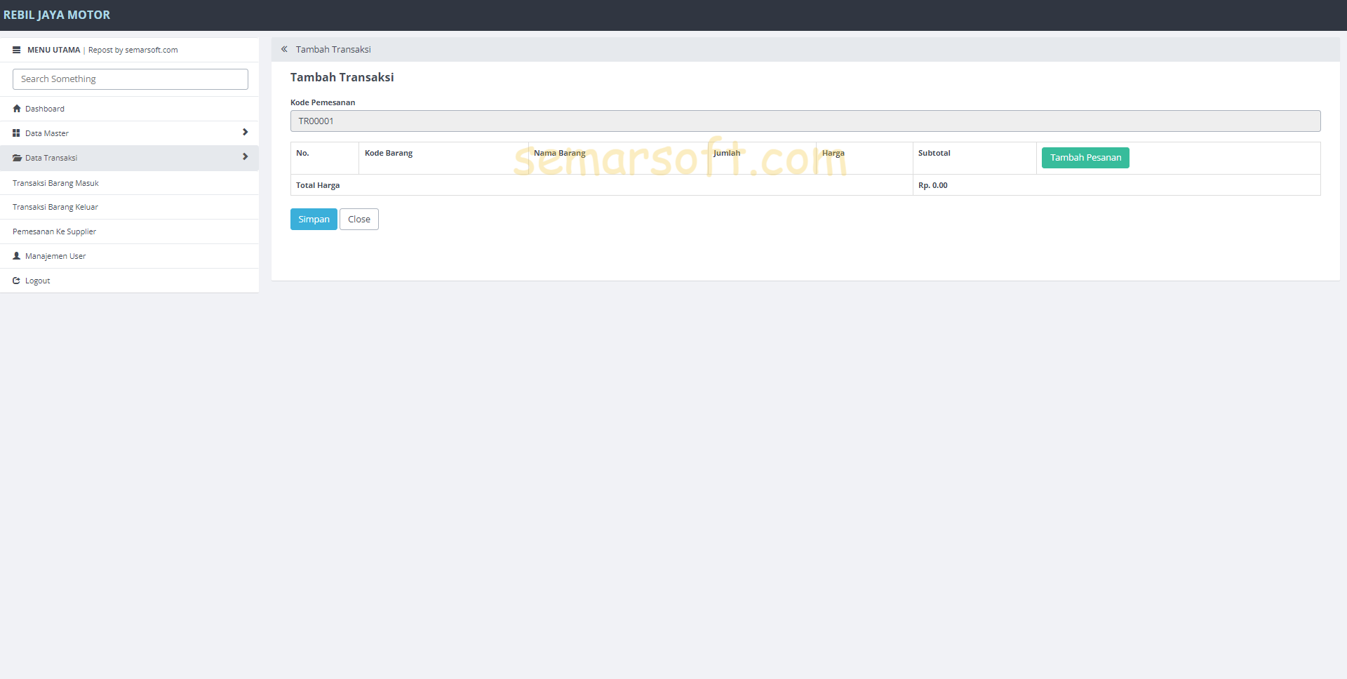 Download Sistem Informasi Bengkel Berbasis Web (Codeigniter) 