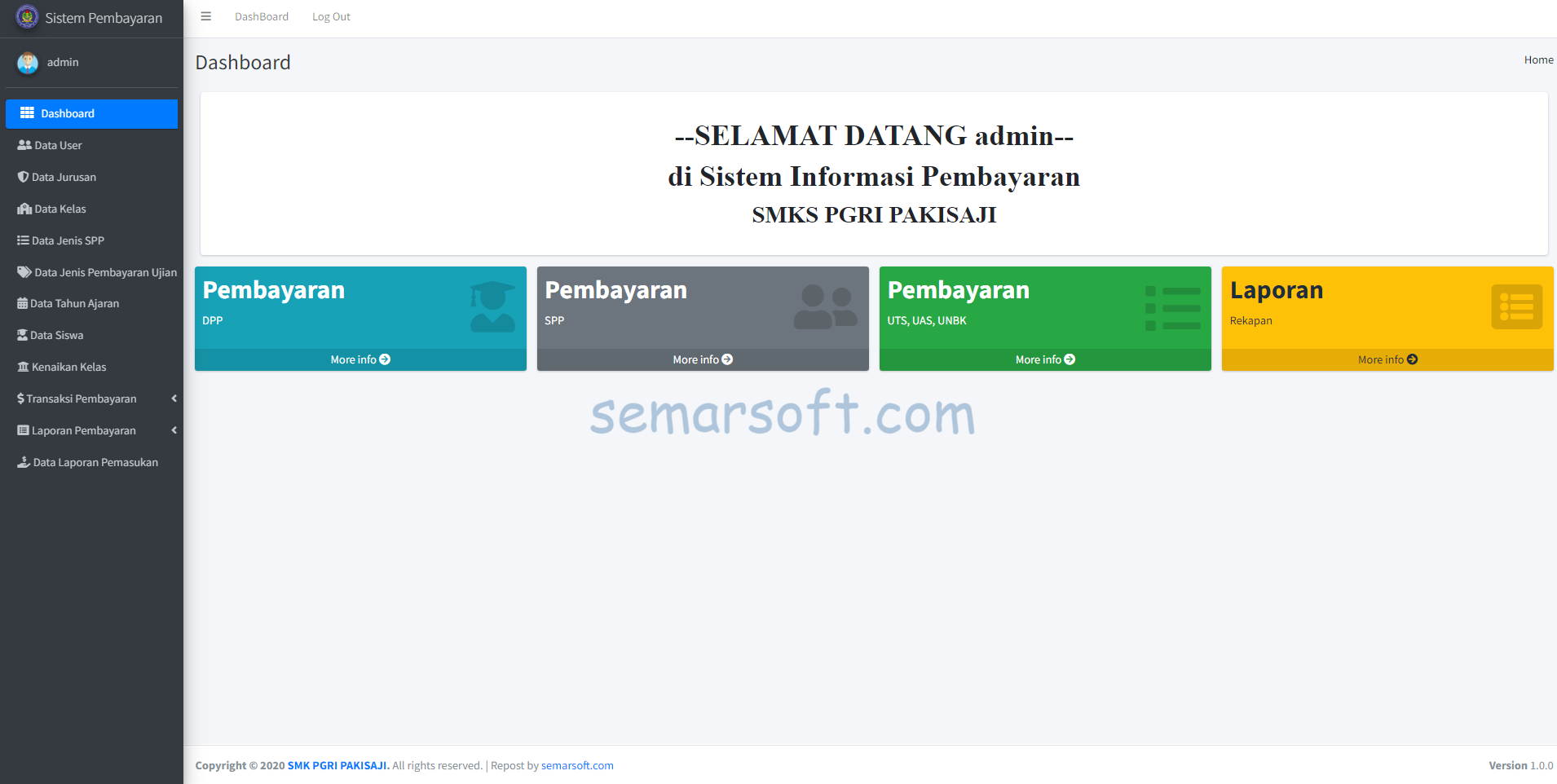 Download Aplikasi Pembayaran Sekolah Berbasis Web (Codeigniter)