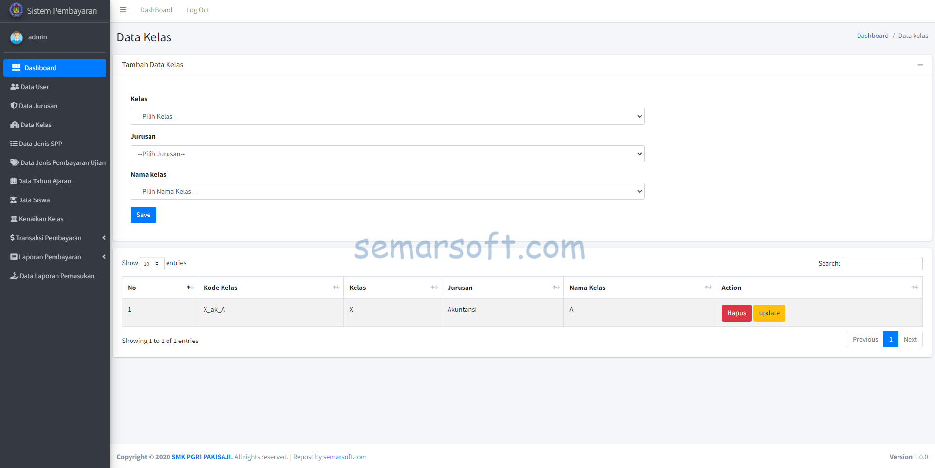 Download Aplikasi Pembayaran Sekolah Berbasis Web (Codeigniter)