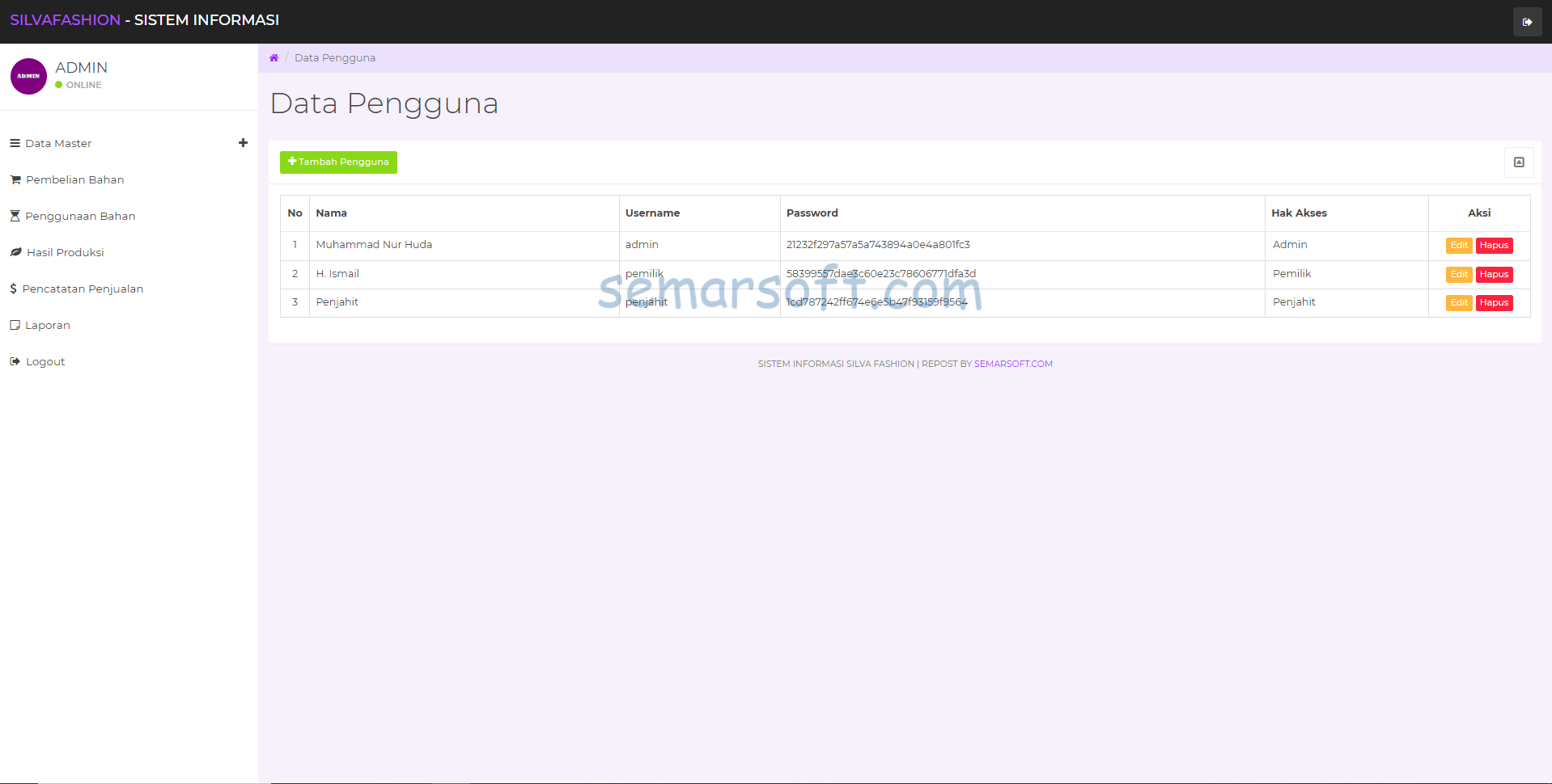 Download Aplikasi Penjualan Konveksi Berbasis Web (Codeigniter)