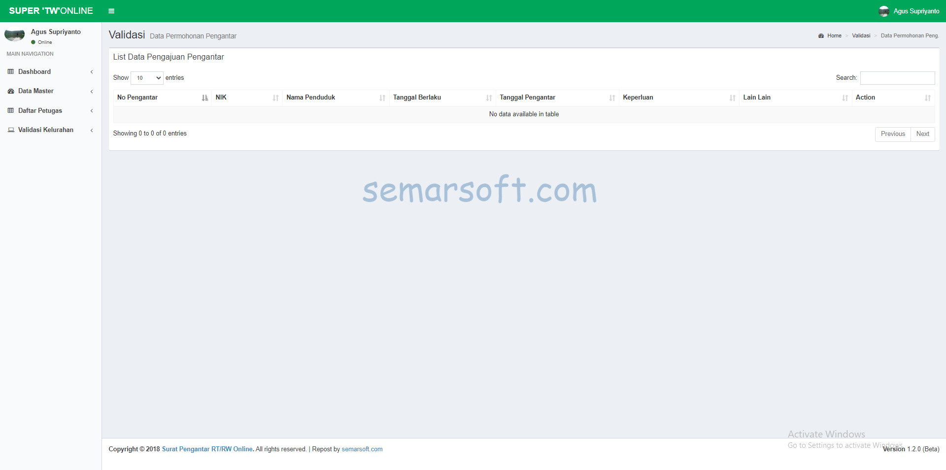 Download Aplikasi Surat Pengantar RT/RW Berbasis Web (Codeigniter)