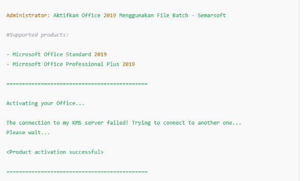 Aktivasi Microsoft Office 2019