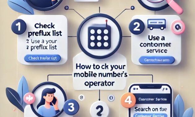 Gambar 2. Panduan langkah demi langkah untuk mengecek operator nomor