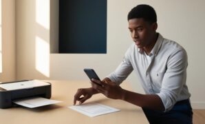 Gambar 1. Cara print lewat HP