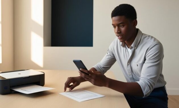 Gambar 1. Cara print lewat HP