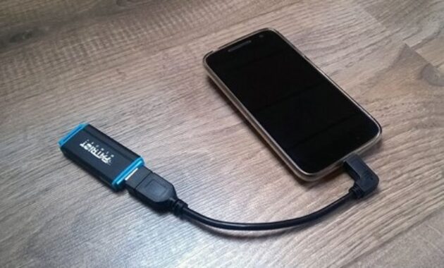 Gambar 2. Gunakan lightning ke USB Adapter Iphone