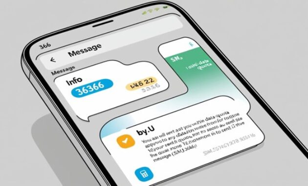 Gambar 3. Cek kuota By.U lewat SMS