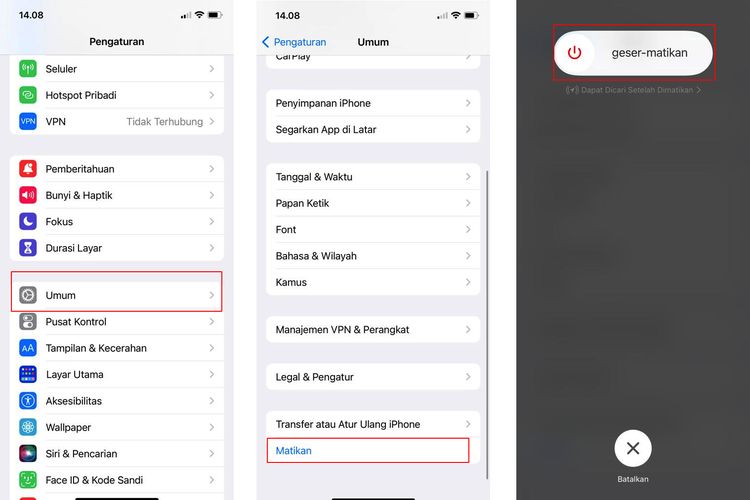 Cara Restart iPhone, Cara Restart iPhone Tanpa Tombol (Lewat Pengaturan)