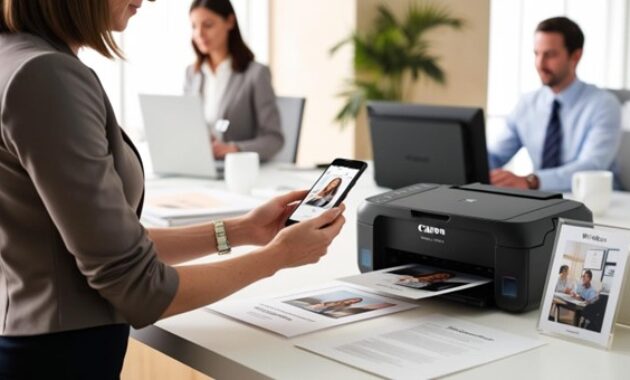 Gambar 1. Cara print dari HP ke printer canon