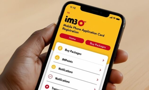 Gambar 2. Langkah-langkah registrasi lewat aplikasi MyIM3