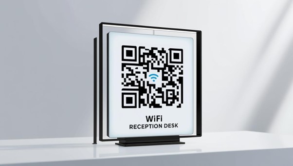 Gambar 1. Cara scan barcode WIFI tanpa aplikasi tambahan di HP