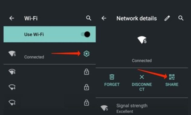 Gambar 2. Gunakan menu WIFI di HP untuk generate atau scan barcode