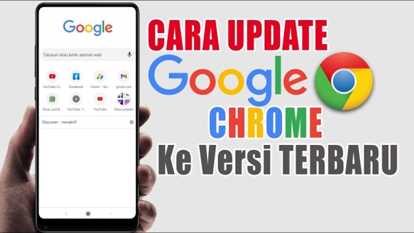 Gambar 1. Cara update chrome di laptop android iphone atau ipad