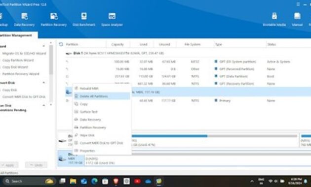 Gambar 3. Gunakan software Minitool Partition Wizard
