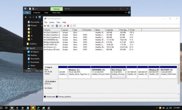 Gambar 3. Tips tambahan partisi hardisk di windows 10