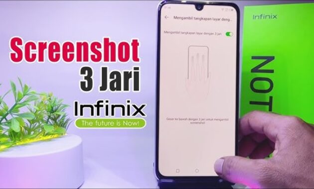 Gambar 3. Cara screenshot HP Infinix pakai gesture 3 jari