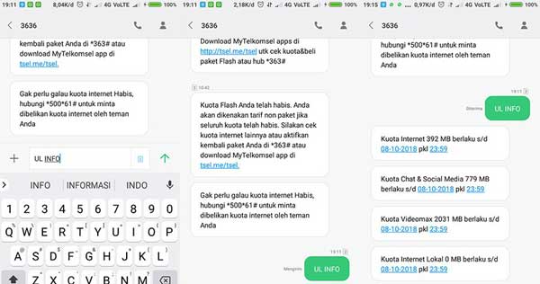Cara Cek Kuota Telkomsel Lewat SMS, Cara Cek Kuota Telkomsel Lewat SMS Paling Umum