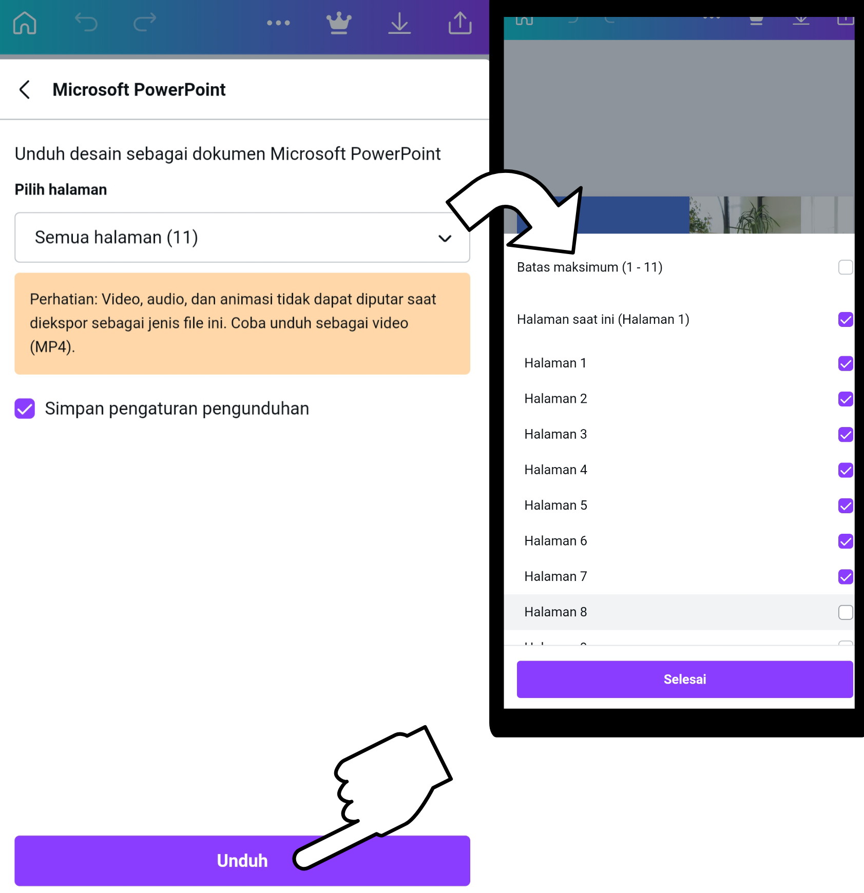 Cara Membuat PPT di HP, Cara Menyimpan Power Point di Canva