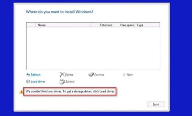 Gambar 1. Cara partisi hardisk windows 7 saat instal ulang