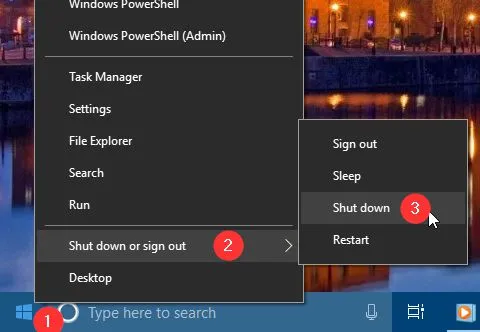Cara Mematikan Komputer yang Benar, Cara Mematikan Komputer Lewat Menu Start