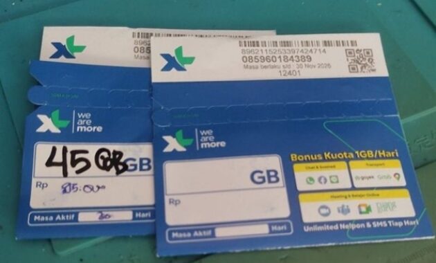 Gambar 3. Awalan nomor 085 juga merupakan kartu XL