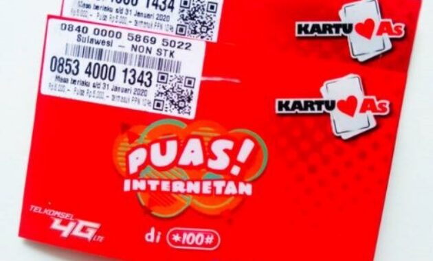 Gambar 3. 0853 adalah kartu Telkomsel