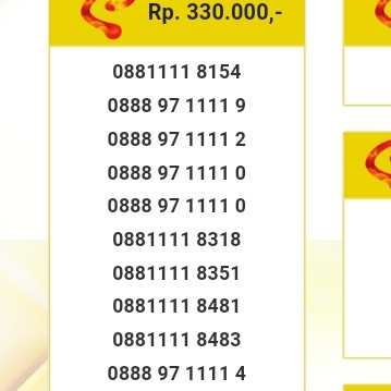 0888 Nomor Apa, Contoh Nomor cantik di 0888