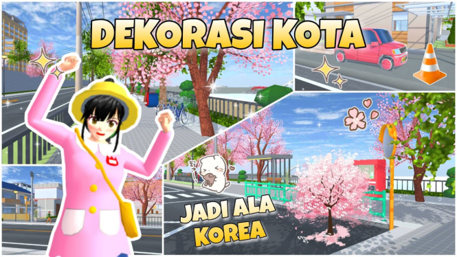 ID Sakura School Simulator, ID Bangunan Aesthetic Buat Foto-foto