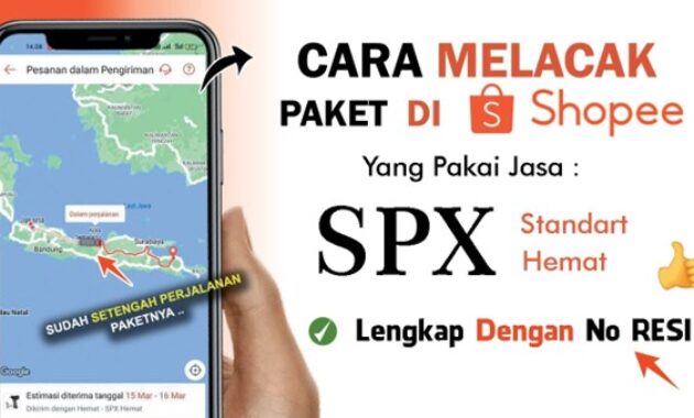 Gambar 2. Cara cek resi SPX lewat aplikasi Shopee