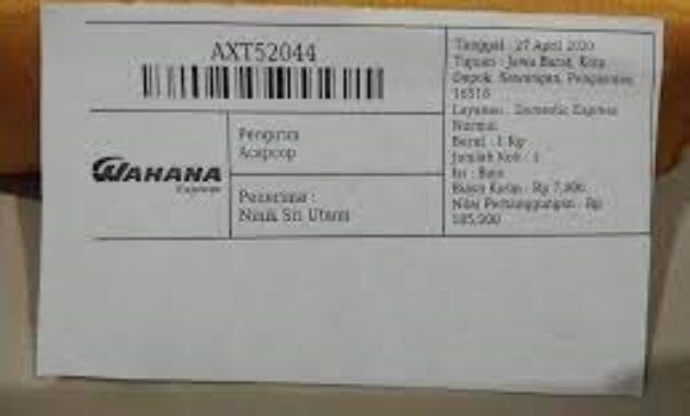 Gambar 1. Cara cek resi wahana