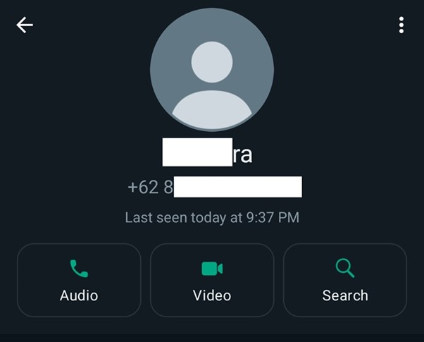 Gambar 1. Cara mengetahui WA diblokir tanpa chat