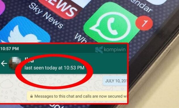 Gambar 2. Status terakhir dilihat menjadi menghilang