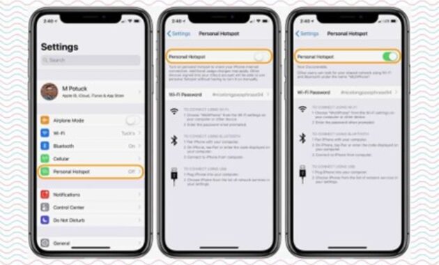 Gambar 3. Cara mudah mengatasi personal hotspot iphone tidak muncul