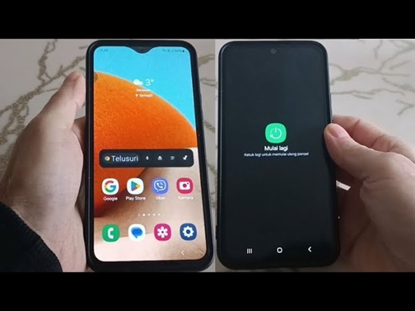 Gambar 1. Cara restart HP tanpa tombol power