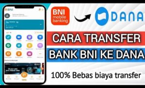 Gambar 1. Cara transfer BNI ke DANA lewat ATM dan biayanya
