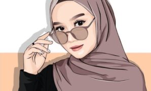 Gambar 1. Gambar kartun muslimah