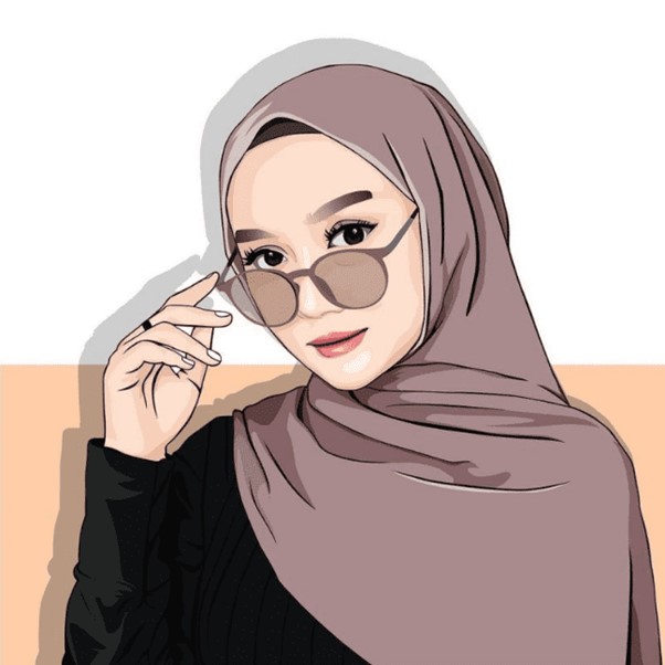Gambar 1. Gambar kartun muslimah