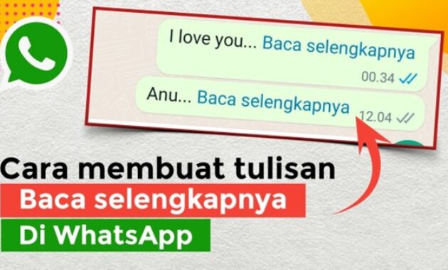 Gambar 3. Tips dan trik menggunakan read more di whatsapp