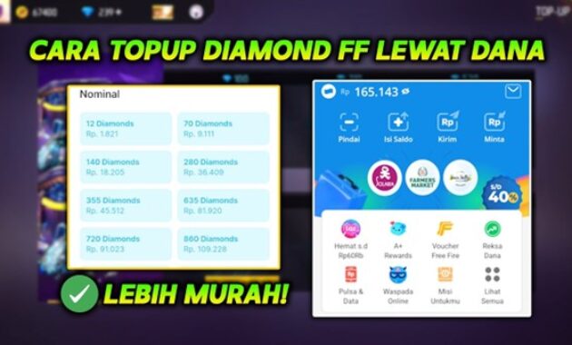 Gambar 2. Cara top up FF pakai Dana