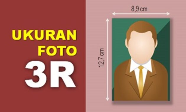 Gambar 1. Ukuran foto 3R
