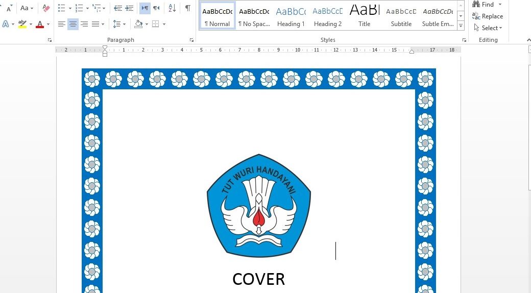 Membuat Bingkai di Word, Bikin Template Bingkai Sendiri