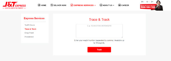 Cara Cek Resi Shopee, Cek Resi Shopee Lewat Website Ekspedisi melalui J&T Express 