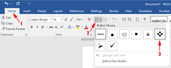 Cara Membuat Tanda Centang di Word, Membuat Tanda Centang Otomatis dengan Bullet List
