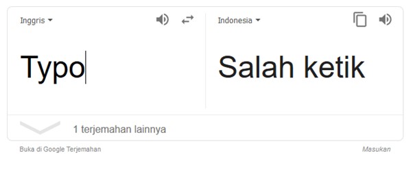 Gambar 1. Arti typo di WA