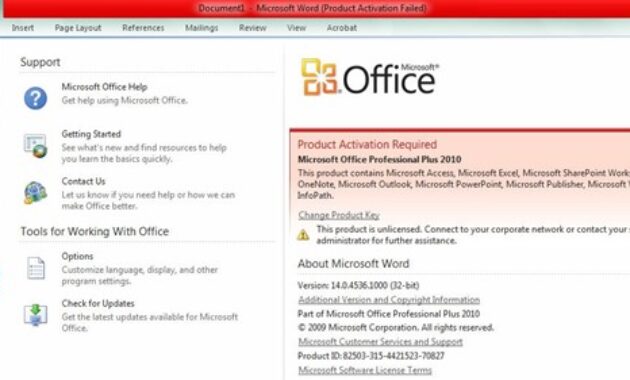 Gambar 1. Cara aktivasi office 2010