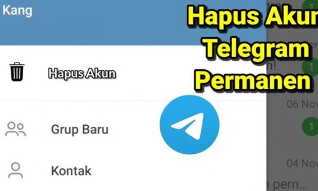 Gambar 1. Cara hapus akun telegram
