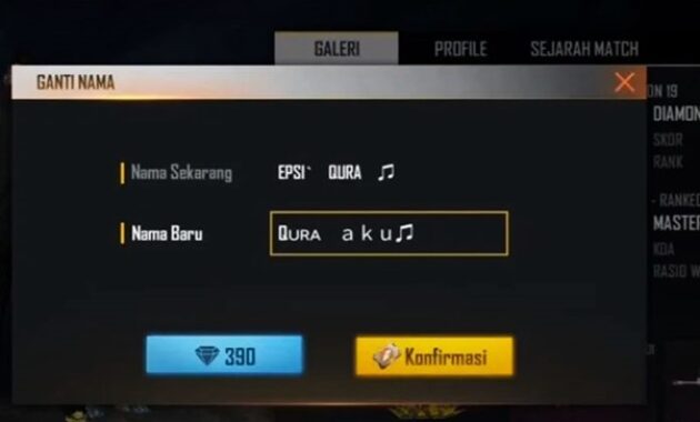 Gambar 3. Modifikasi nama FF seram