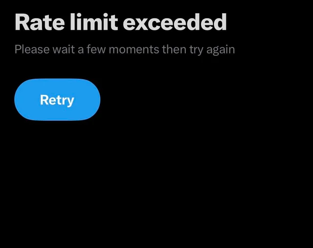 Twitter Rate Limit Exceeded, Twitter Rate Limit Exceeded