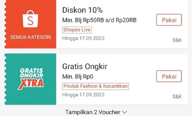 Gambar 2. Cara dapat voucher shopee mall paling ampuh